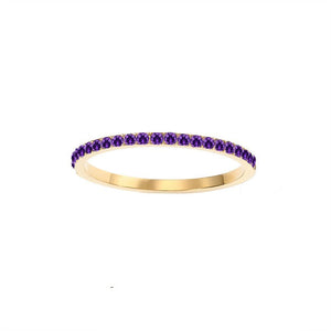Custom Birthstone Thin Stacking Eternity Ring - Perimade & Co.