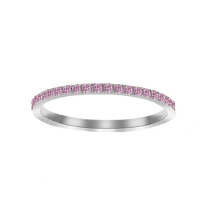 Custom Birthstone Thin Stacking Eternity Ring - Perimade & Co.