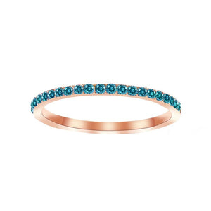 Custom Birthstone Thin Stacking Eternity Ring - Perimade & Co.