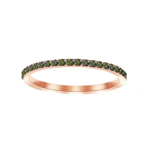 Custom Birthstone Thin Stacking Eternity Ring - Perimade & Co.