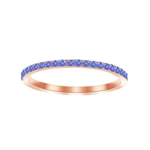 Custom Birthstone Thin Stacking Eternity Ring - Perimade & Co.