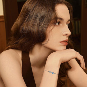 Custom Infinity Heart Birthstone Chain Bracelet - Perimade & Co.