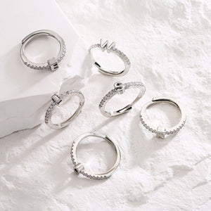 Custom Initial Letter Stacking Band Ring - Perimade & Co.