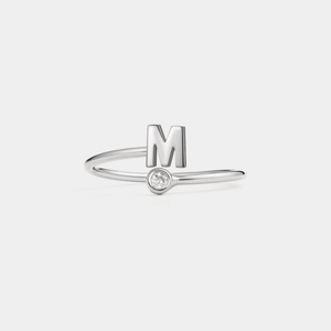 Custom Initial Letter Stacking Bypass Ring - Perimade & Co.