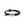 Navy braided leather bracelet with silver tag on a white background