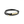 Black braided leather bracelet with gold tag and heart charm on a white background