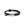 Black braided leather bracelet with silver tag on a white background