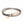 Gray braided leather bracelet with a rose gold tag and round charm on a white background