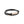 Black braided leather bracelet with rose gold tag and heart charm on a white background