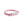 Pink braided bracelet with silver tag on a white background