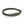 Green braided bracelet with a rose gold tag and heart charm on a white background