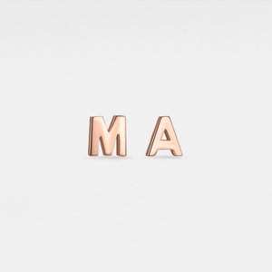 Custom Small Initial Letter Stud Earrings - Perimade & Co.
