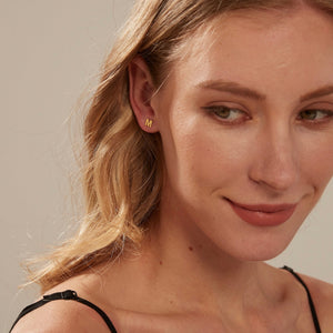 Custom Small Initial Letter Stud Earrings - Perimade & Co.