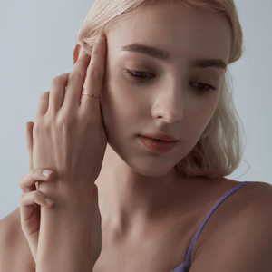 Custom Three Birthstone Stacking Thin Ring - Perimade & Co.