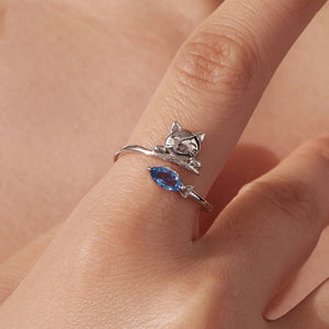 Cute Open Cat Fish Adjustable Wrap Ring - Perimade & Co.
