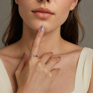 Cute Pink CZ Cat Paw Stacking Open Ring - Perimade & Co.