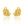 Gold earrings shaped like a couple embracing on a white background