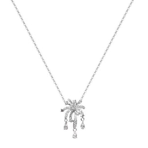 CZ Firework Sparkle Drop Pendant Necklace - Perimade & Co.