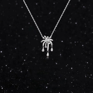 CZ Firework Sparkle Drop Pendant Necklace - Perimade & Co.