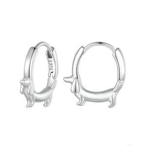 Dachshund Dog Huggie Hoop Earrings - Perimade & Co.
