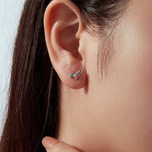 Dachshund Mint Marquise Stone Stud Earrings - Perimade & Co.