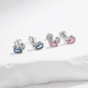 Dainty Asymmetric CZ Butterfly Stud Earrings - Perimade & Co.