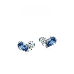 Dainty Asymmetric CZ Butterfly Stud Earrings - Perimade & Co.