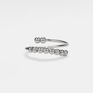 Dainty Bead Anxiety Fidget Spinner Ring - Perimade & Co.