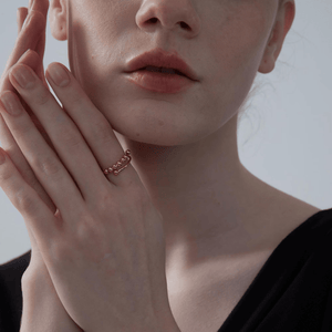 Dainty Bead Anxiety Fidget Spinner Ring - Perimade & Co.