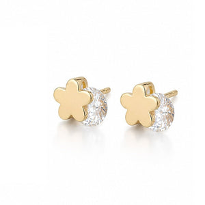 Dainty Blossom Faceted Crystal Stud Earrings - Perimade & Co.