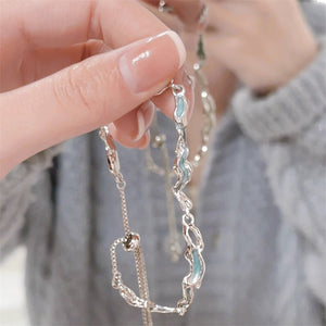 Dainty Blue Ocean Sea Wave Stacking Bracelet - Perimade & Co.