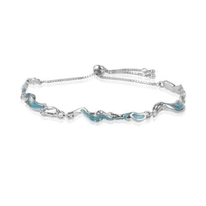 Dainty Blue Ocean Sea Wave Stacking Bracelet - Perimade & Co.