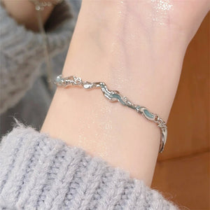 Dainty Blue Ocean Sea Wave Stacking Bracelet - Perimade & Co.