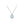 Dainty Blue Teardrop Halo Pendant Necklace - Perimade & Co.