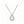 Dainty Blue Teardrop Halo Pendant Necklace - Perimade & Co.