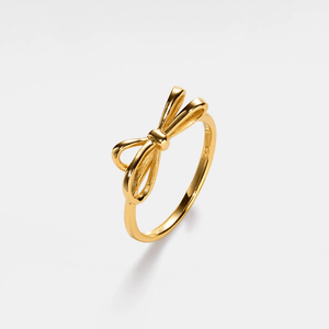 Dainty Bow Tie Ribbon Stacking Band Ring - Perimade & Co.