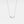 Silver necklace with small pendant on a light gray background