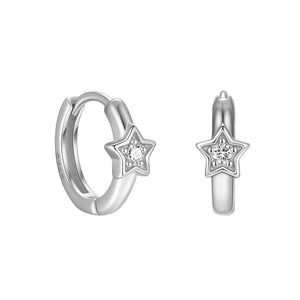 Dainty Celestial Star CZ Huggie Hoop Earrings - Perimade & Co.