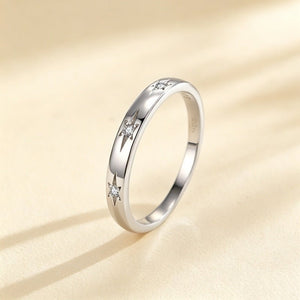 Dainty Celestial Starburst Engraved Band Ring - Perimade & Co.