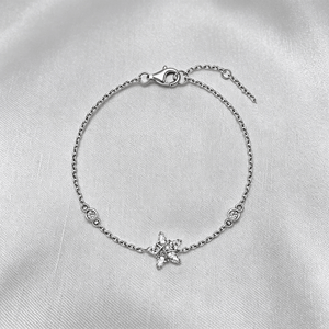 Dainty Clear Star CZ Wrap Wire Chain Bracelet - Perimade & Co.