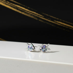 Dainty Colorful Resin Fish Scale Stud Earrings - Perimade & Co.