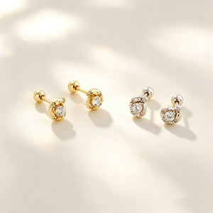 Dainty Conch Shell CZ Cartilage Stud Earrings - Perimade & Co.