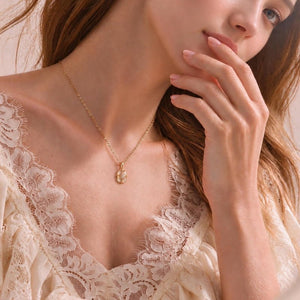 Dainty Crystal Starburst Pave Charm Necklace - Perimade & Co.