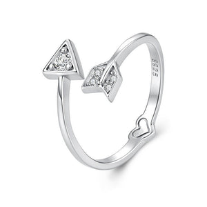 Dainty Cupid Arrow CZ Open Adjustable Ring - Perimade & Co.