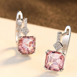 Dainty Cushion-Cut CZ Huggie Hoop Earrings - Perimade & Co.