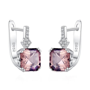 Dainty Cushion-Cut CZ Huggie Hoop Earrings - Perimade & Co.