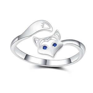 Dainty Cute Fox Stacking Bypass Ring - Perimade & Co.