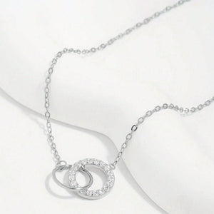 Dainty Double Interlocking Circle Chain Anklet - Perimade & Co.