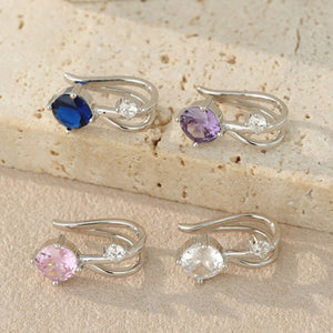 Dainty Dual CZ Split Layered Clip-On Earrings - Perimade & Co.