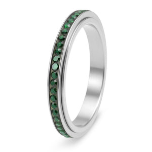 Dainty Eternity CZ Anxiety Fidget Spinner Ring - Perimade & Co.